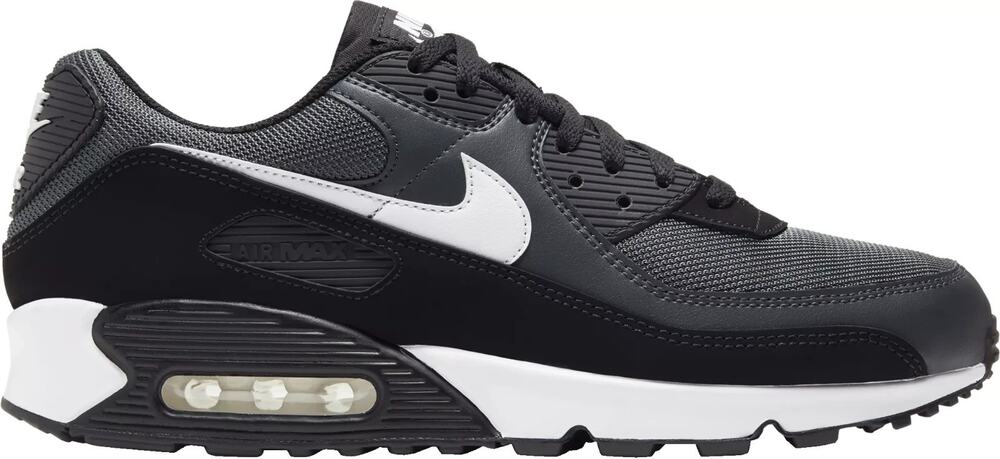 Nike Air Max 90 CN8490-002 Mens 10.5 Iron Grey Black White Athletic Running Shoe